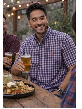 Ralph Lauren Men's Classic Fit Button Down Short Sleeve Shirt